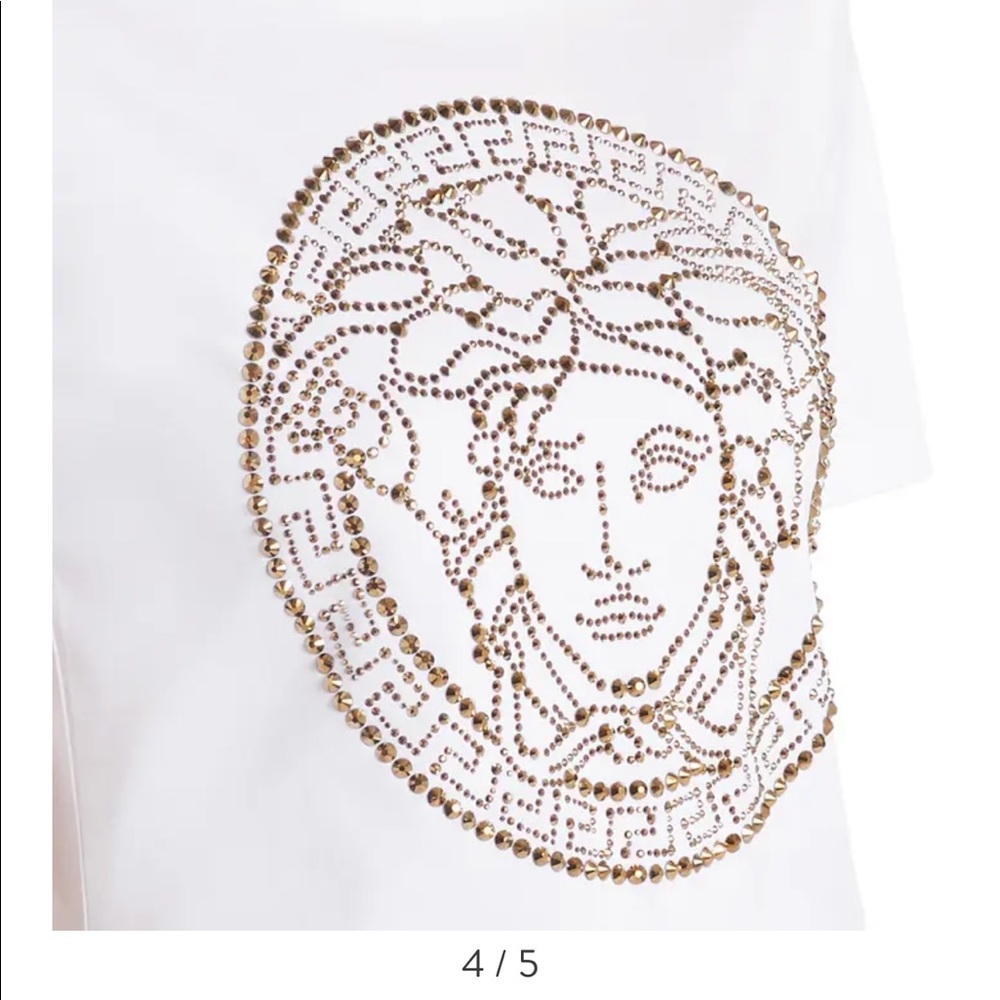 Women’s Versace studded logo shirt RARE - Picture 5 of 13